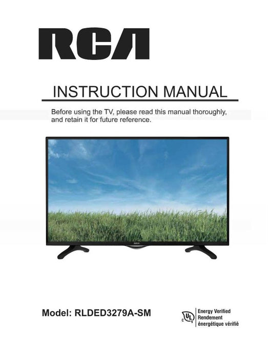 RCA RLDED3279A-SM TV Operating Manual