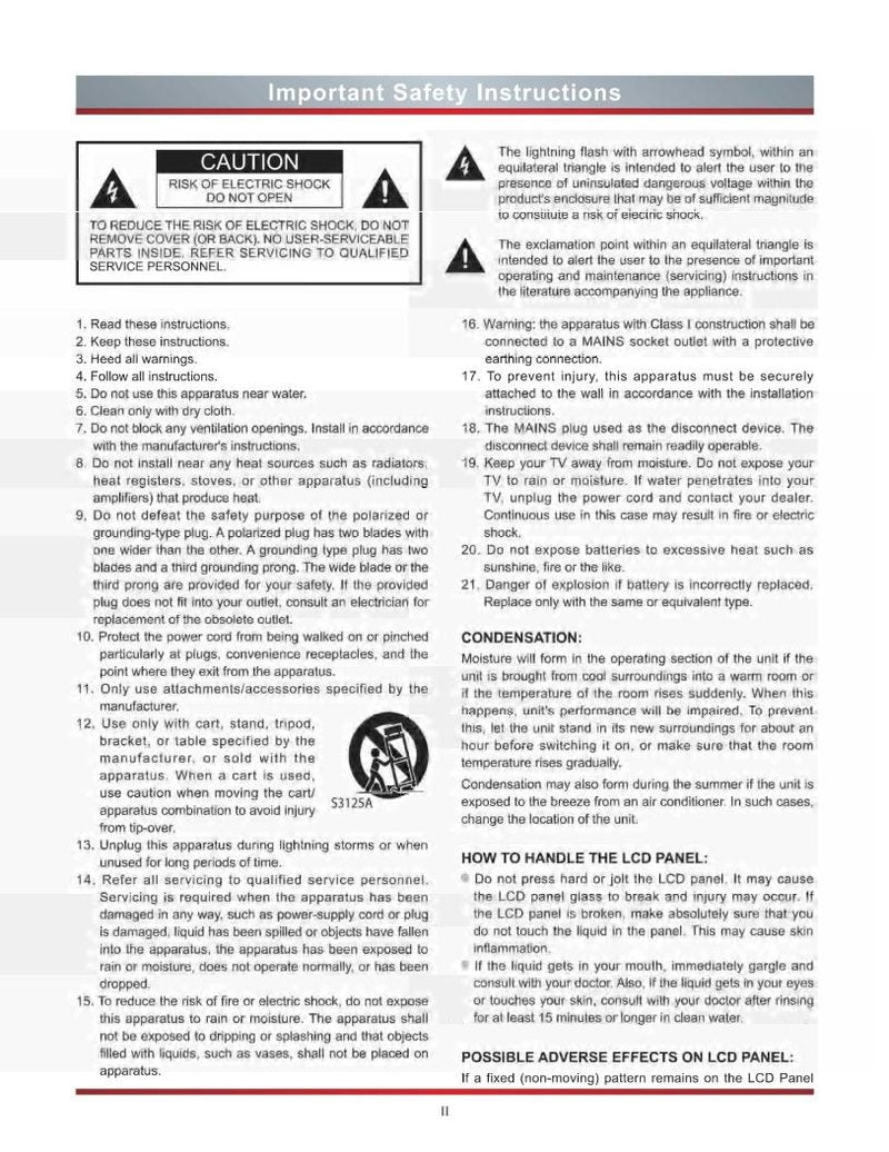 RCA RLDED3279A-SM TV Operating Manual