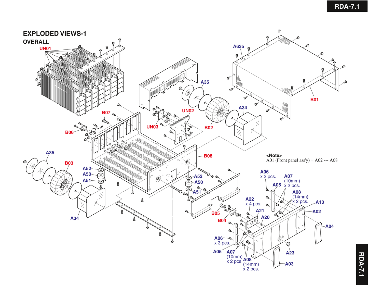 Integra RDA-7.1 Amplifier Service Manual (Pages: 29)