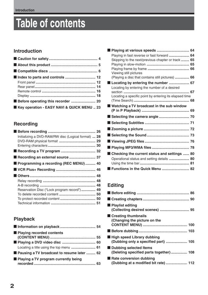 Toshiba RDXS32 RDXS32SC RDXS32SU DVD Player Operating Manual