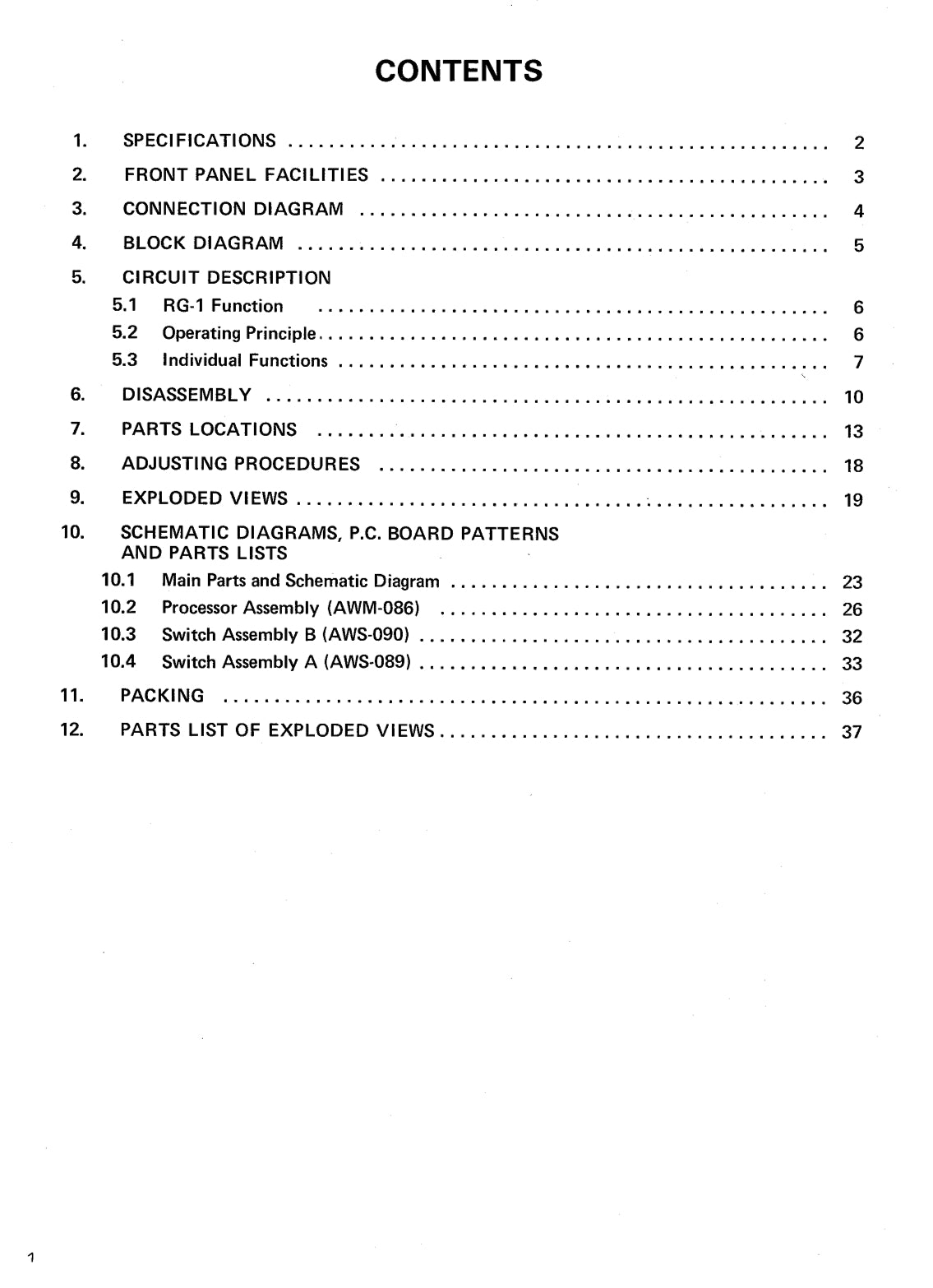 Pioneer RG-1 RG Dynamic Processor Service Manual (Pages: 34)