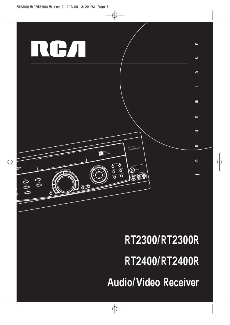 RCA RT2300 RT2300R RT2400 DVD Player Operating Manual