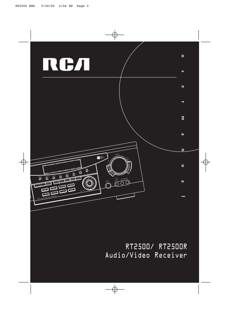 RCA RT2500 RT2500R DVD Player Operating Manual