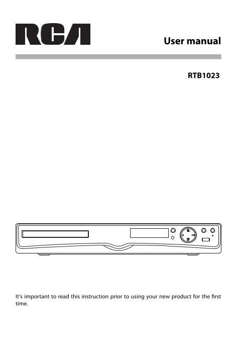 RCA RTB1023OM TV Operating Manual