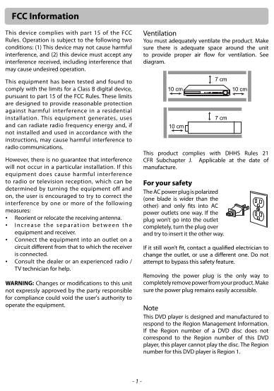 RCA RTD3133HOM DVD Player Operating Manual