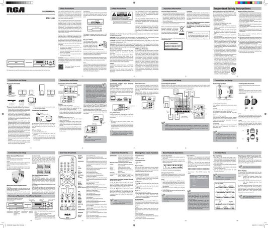 RCA RTD316WI DVD Player Operating Manual