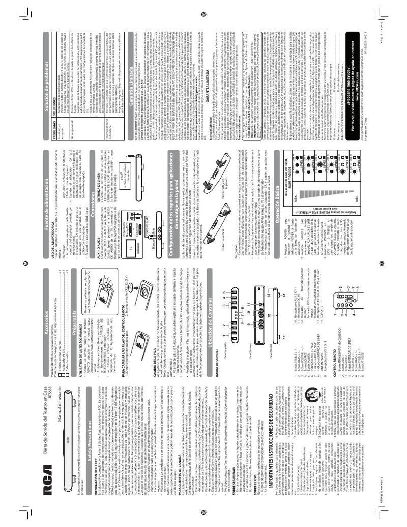 RCA RTS635 Universal Remote Control Operating Manual