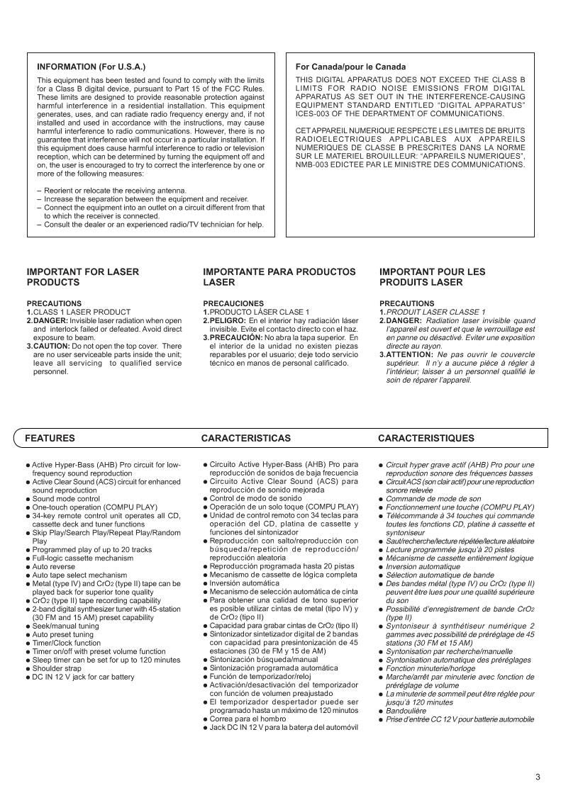 JVC RVB55 RVB55BU RVB55GY Audio System Operating Manual