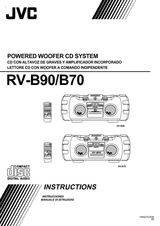 JVC RVB70 RVB90 Audio System Operating Manual