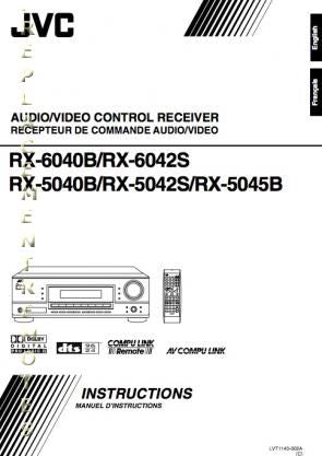 JVC RX5040 B RX5042 S RX5045 Audio/Video Receiver Operating Manual