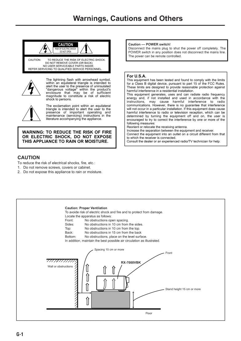 JVC RX7000VBK RX7000 Audio System Operating Manual
