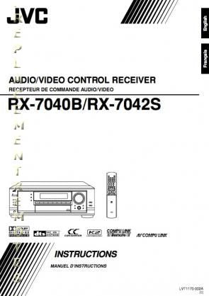 JVC RX7042B RX7042S Audio System Operating Manual