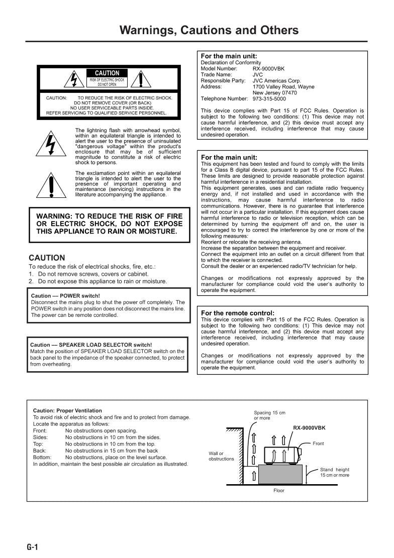 JVC RX9000VBK Audio System Operating Manual