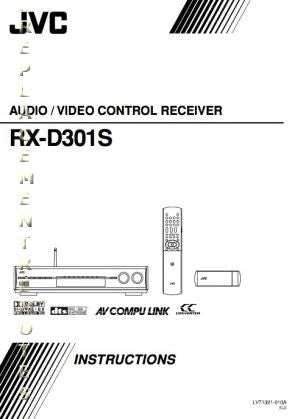 JVC RXD301 S SU Audio/Video Receiver Operating Manual