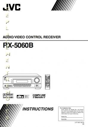 JVC RX5060 B Audio/Video Receiver Operating Manual