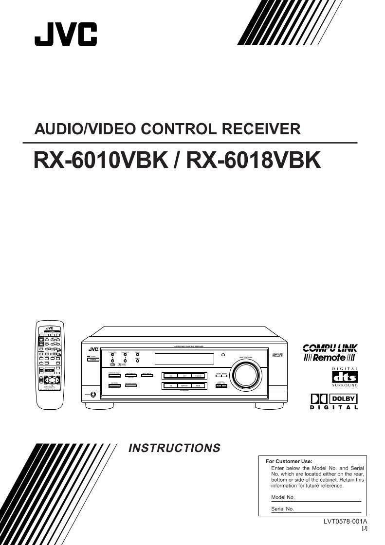 JVC RX6010VBK RX6018VBK Audio System Operating Manual