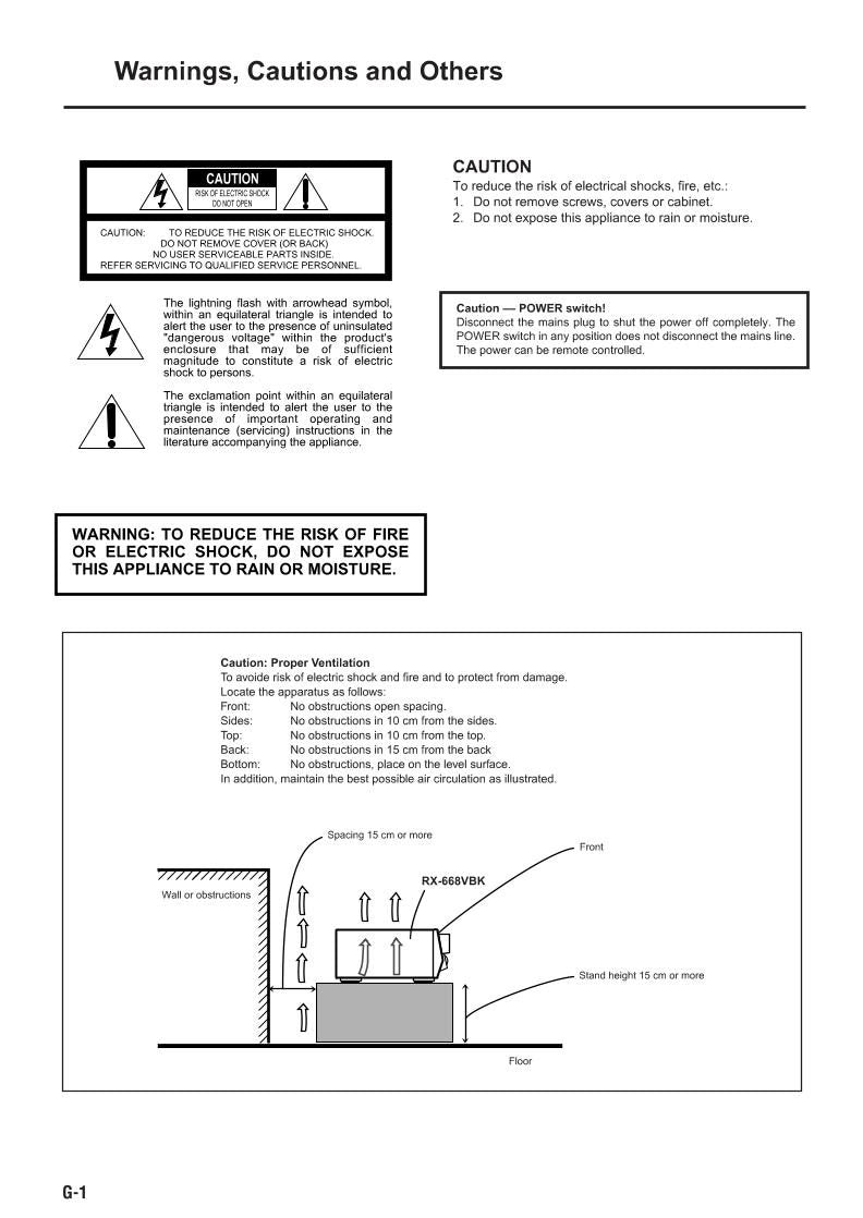 JVC RX668V RX668VBK Audio/Video Receiver Operating Manual