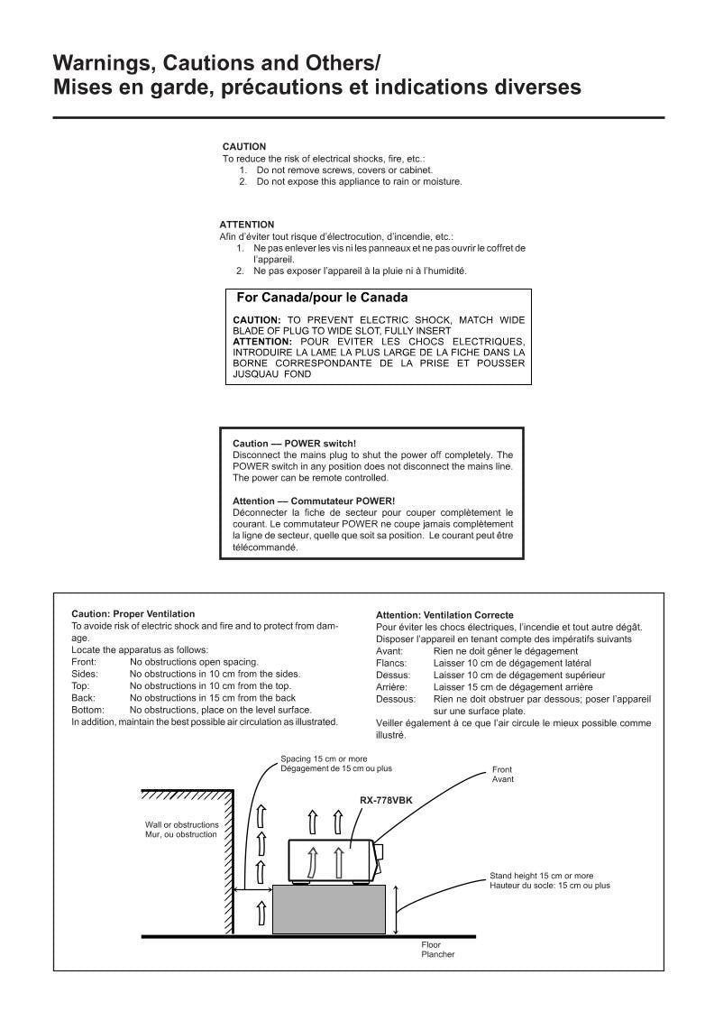 JVC RX778VBK Audio/Video Receiver Operating Manual