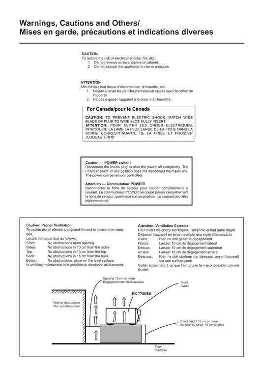 JVC RX778VBK Audio/Video Receiver Operating Manual