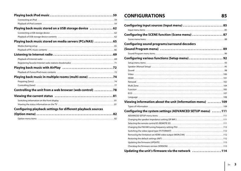 Yamaha RXA740 Audio/Video Receiver Operating Manual