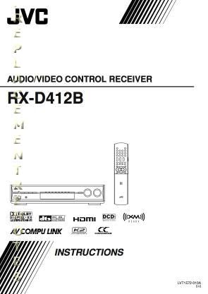 JVC RXD412 B BUJD Audio/Video Receiver Operating Manual