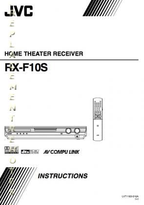 JVC RXF10 S SU Audio/Video Receiver Operating Manual