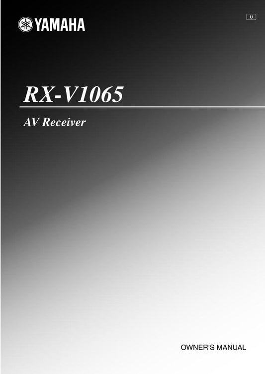 Yamaha RXV1065 BL Audio/Video Receiver Operating Manual