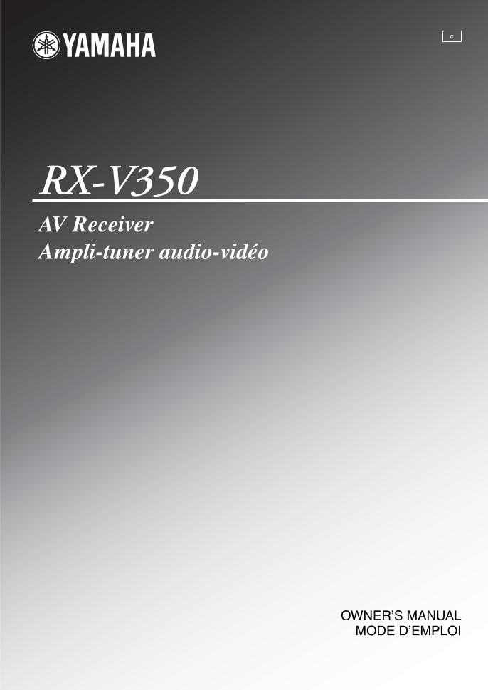 Yamaha RXV350 RXV357 Audio/Video Receiver Operating Manual