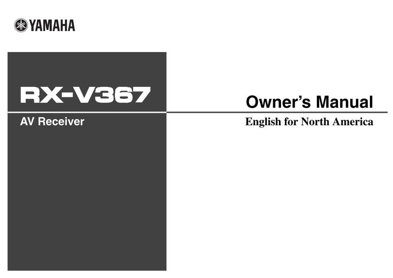 Yamaha RXV367 BL RXV371 Audio/Video Receiver Operating Manual