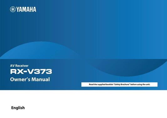 Yamaha RXV373 Audio/Video Receiver Operating Manual