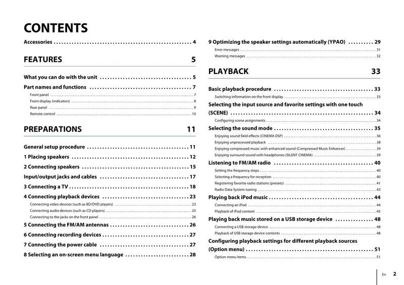 Yamaha RXV373OM Audio/Video Receiver Operating Manual