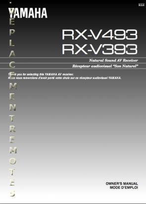 Yamaha RXV393 RXV493 Audio/Video Receiver Operating Manual