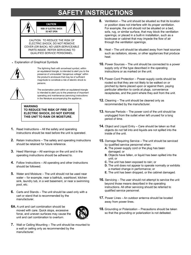 Yamaha RXV395 Audio/Video Receiver Operating Manual