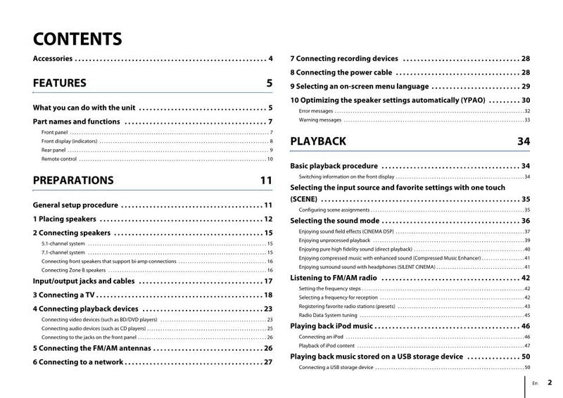 Yamaha RXV473 RXV573 Audio/Video Receiver Operating Manual