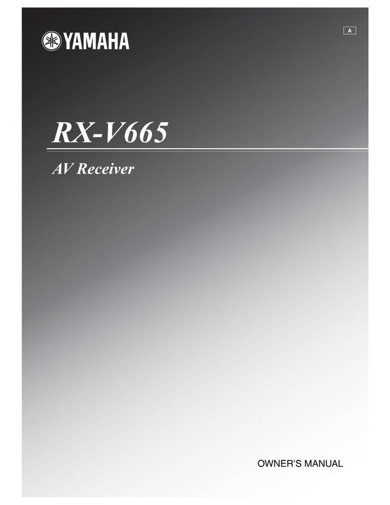 Yamaha RXV665 Audio/Video Receiver Operating Manual