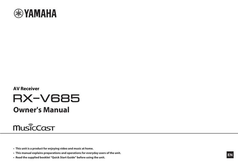 Yamaha RXV685 Audio/Video Receiver Operating Manual