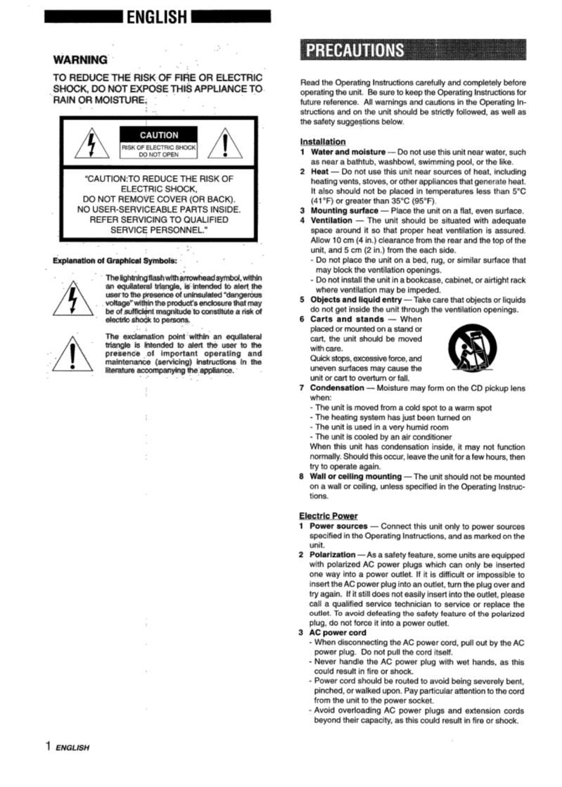 Aiwa XRM25 XRM25U Audio System Operating Manual