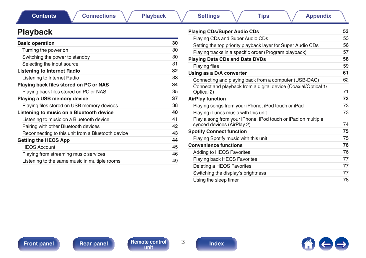 Marantz SACD 30n Network Player Owner/ User Manual (Pages: 159)