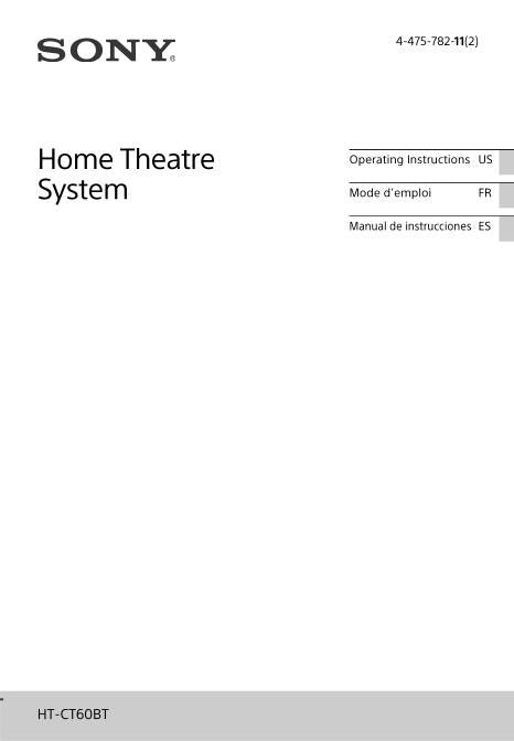 Sony SACT60BT Audio System Operating Manual