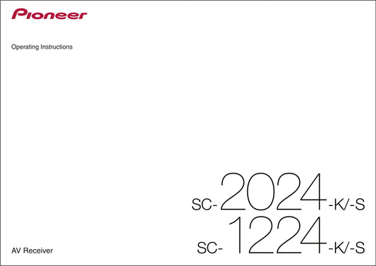Pioneer SC-1224-K/S & SC-2024-K/S Receiver Owner/ User Manual (Pages: 126)