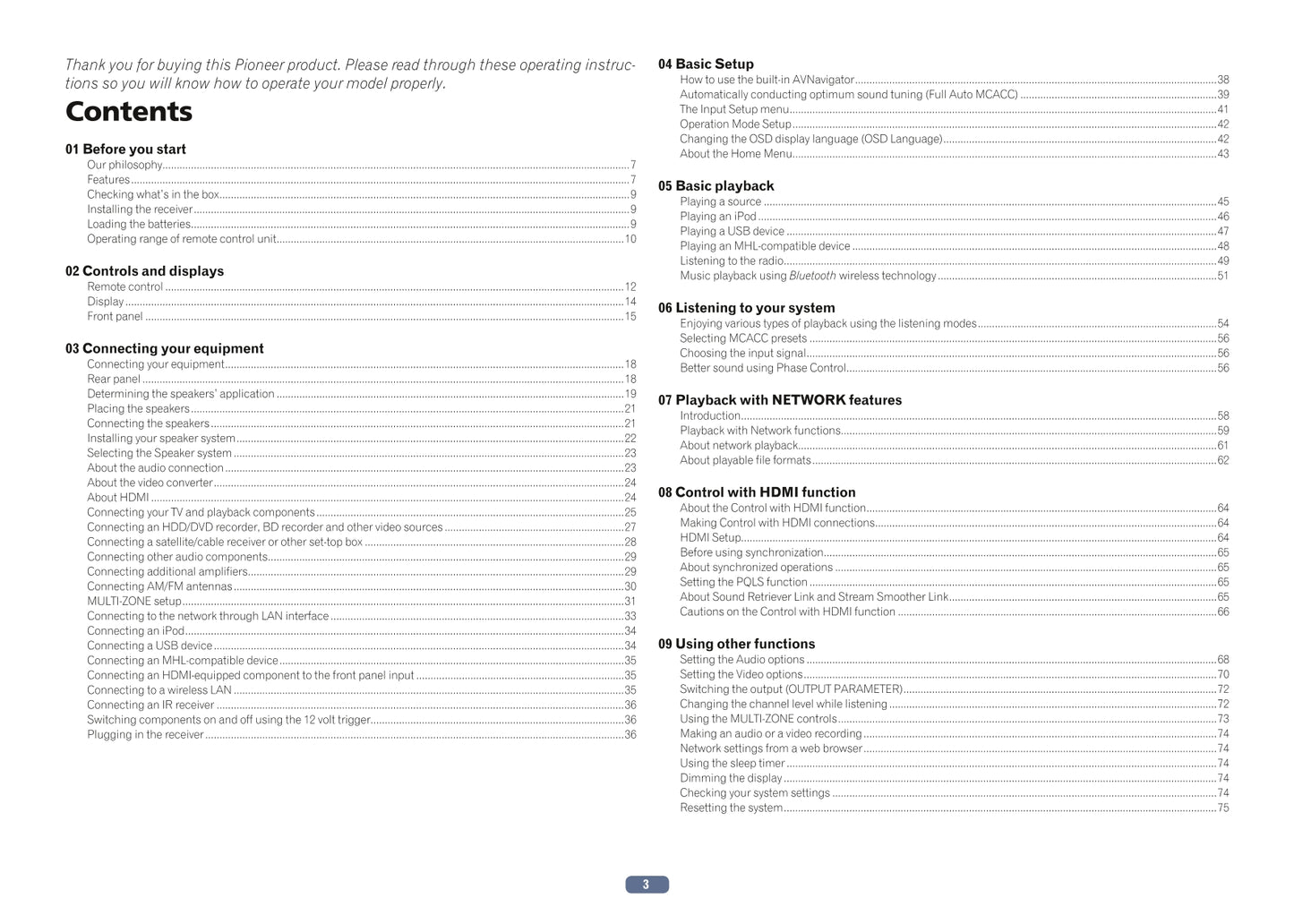 Pioneer SC-1224-K/S & SC-2024-K/S Receiver Owner/ User Manual (Pages: 126)