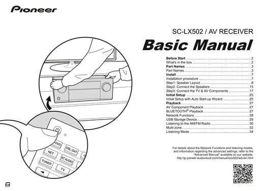 Pioneer SC-LX502 Receiver Owner/ User Manual (Basic) (Pages: 36)