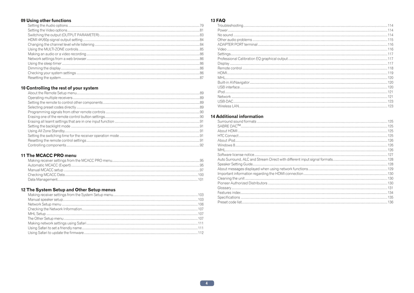 Pioneer SC-LX78 & SC-LX88 Receiver Owner/ User Manual (Pages: 141)