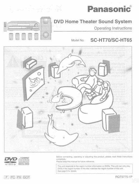 Panasonic SCHT65 SCHT70 Audio System Operating Manual