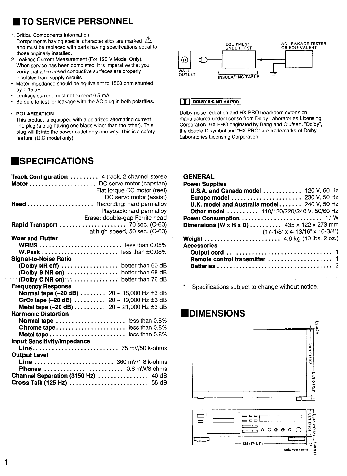 Yamaha KX-650 Cassette Deck Service Manual (Pages: 32)