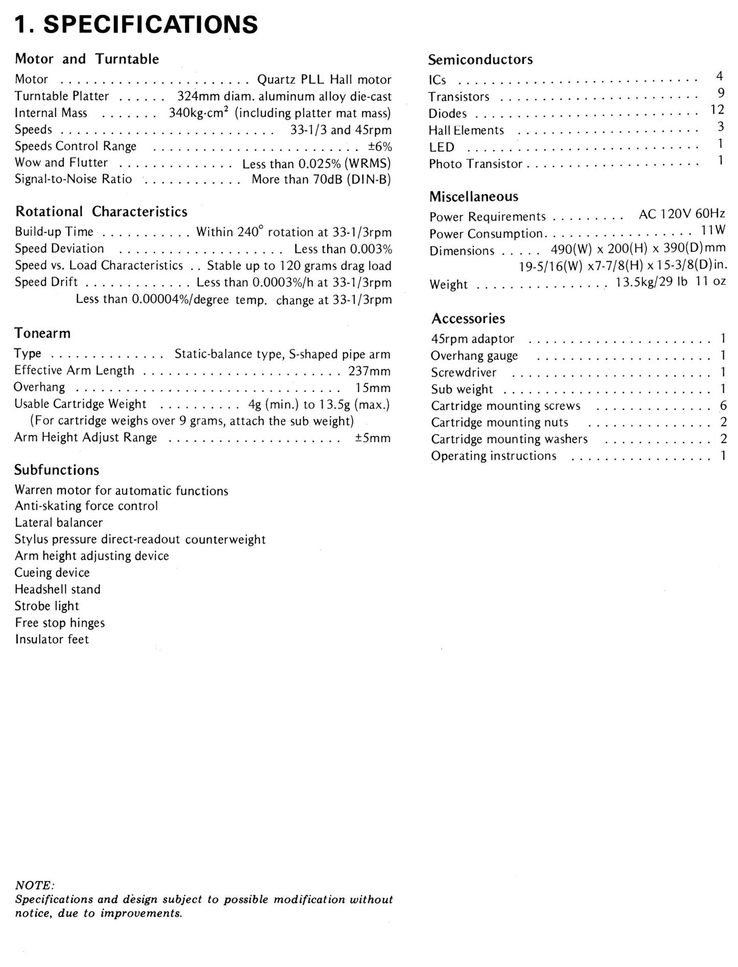 Pioneer PL-570 Turntable Service Manual (Pages: 57)