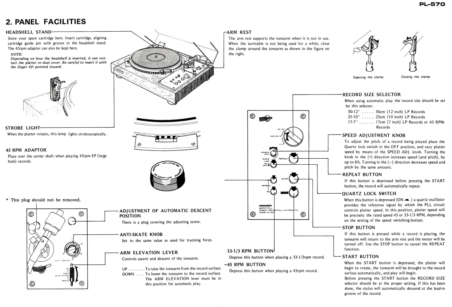 Pioneer PL-570 Turntable Service Manual (Pages: 57)