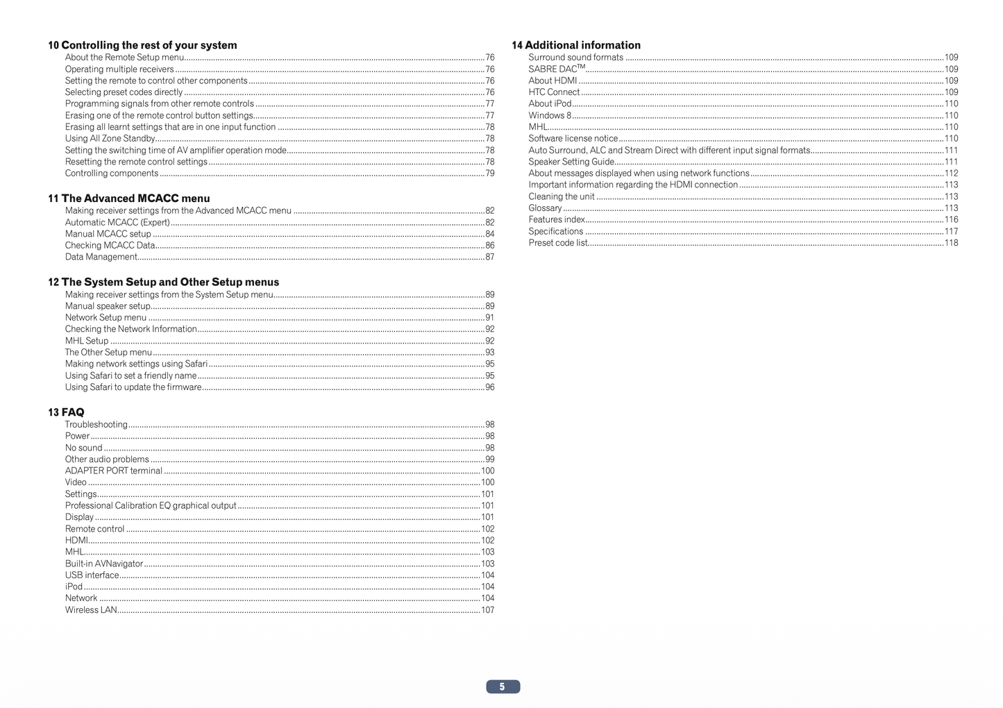 Pioneer VSX-80 Audio/Video Receiver Operating Manual
