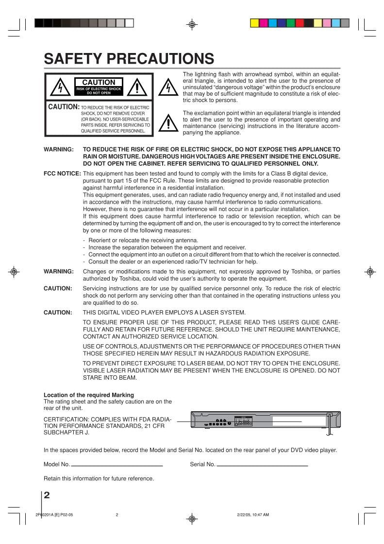 Toshiba DVR5SR SD5980 ser0169 Consumer Electronics Operating Manual