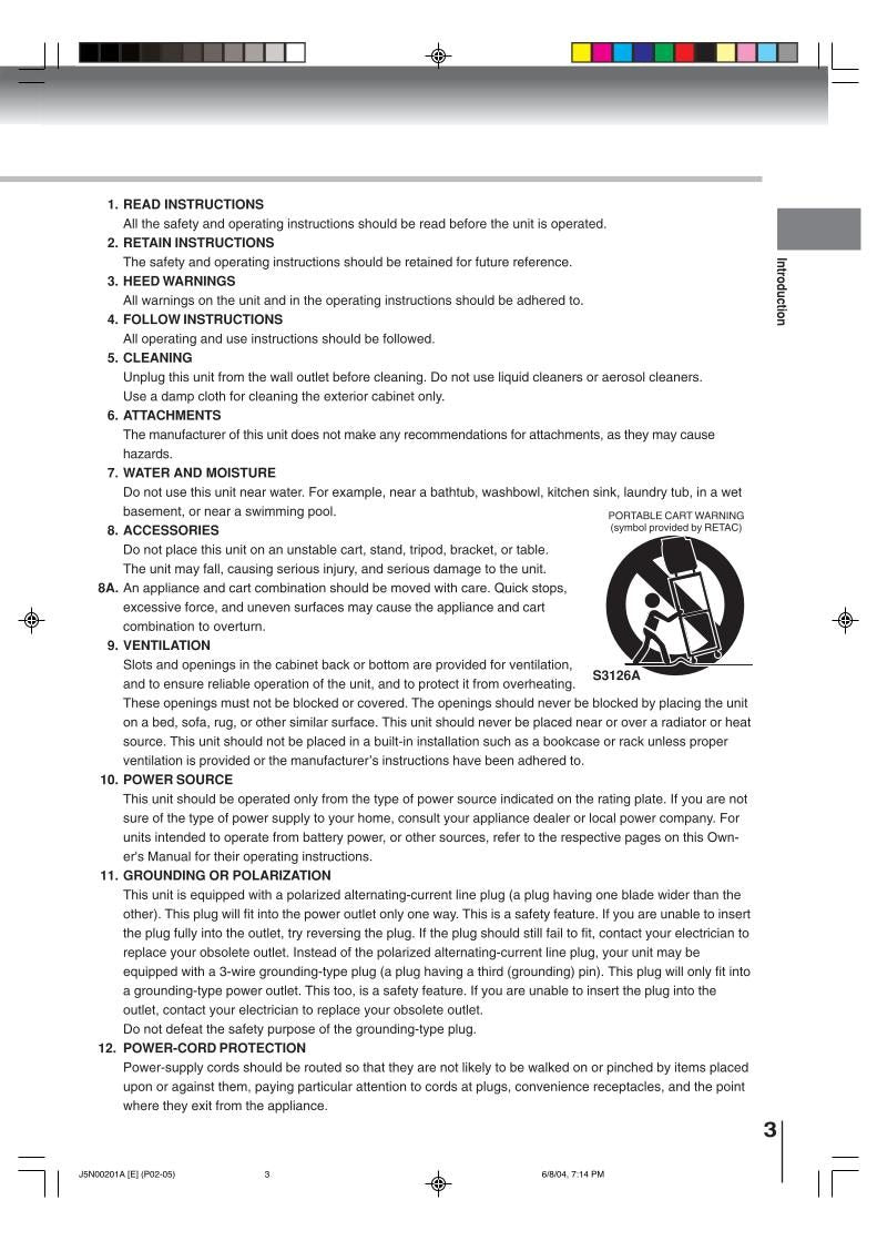 Toshiba dcl1s SDP4000 Consumer Electronics Operating Manual